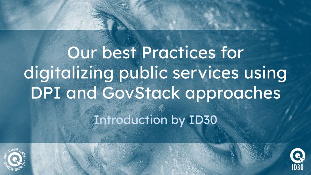Cover page of the ID30 practical experience on DPI implementation (deck shared with Fayda) deck